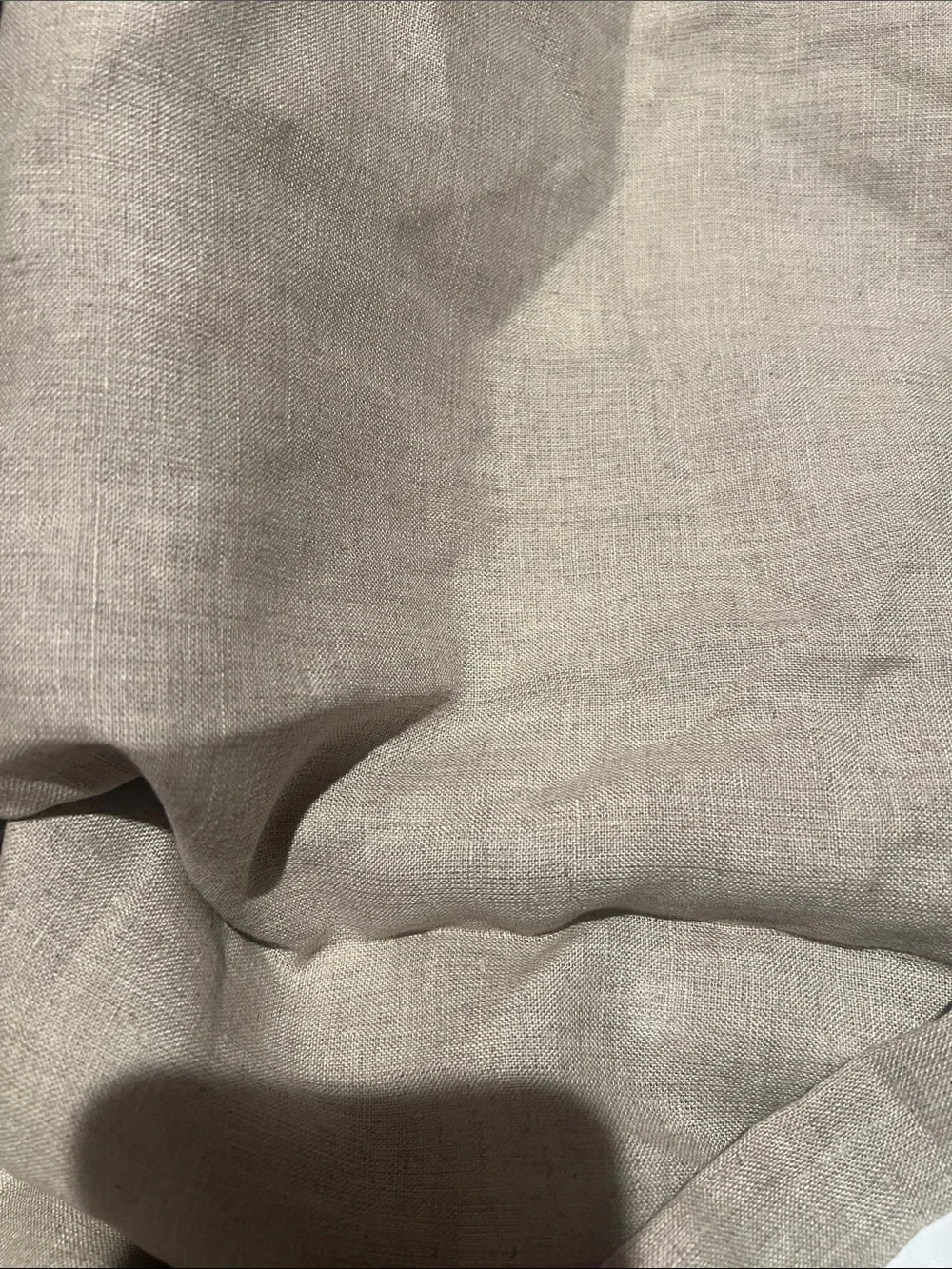 Quince European Linen True Blackout Curtain Panel in Dark Flax